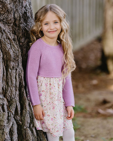 Bebe - Flossy Knitted Bodice Dress